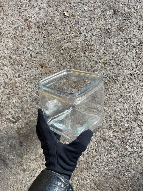 Clear Square Glass Jar