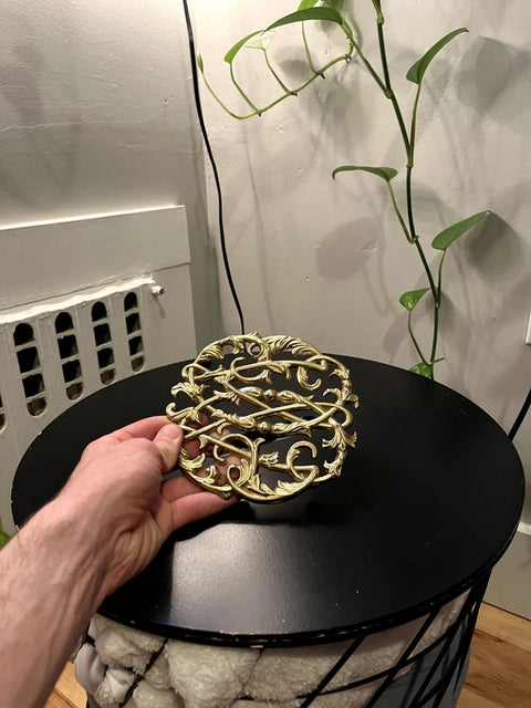 Colonial Williamsburg Brass Cypher Trivet