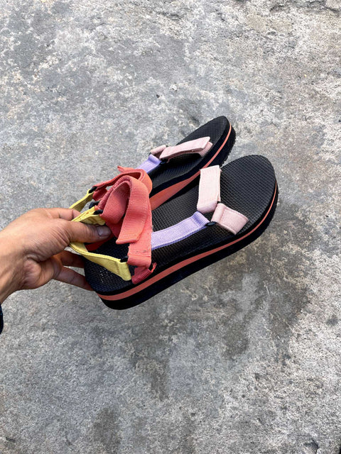 Colorful Casual Sandals, Sz 7.5 EU 38