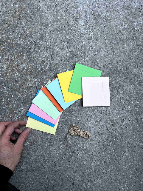 Colorful Craft Paper Set To Frame Tiny Pictures