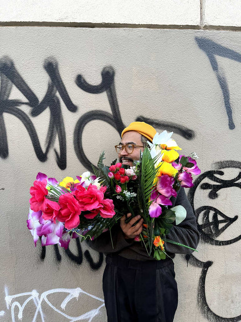 Colorful Fake Flowers Bouquet For Valentine's Day
