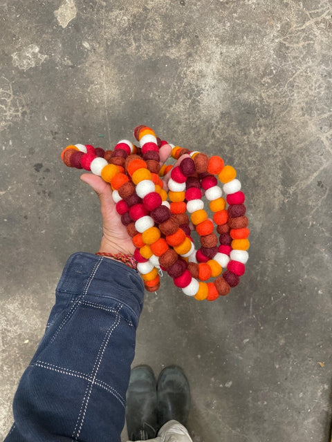 Colorful Felt Ball Garland