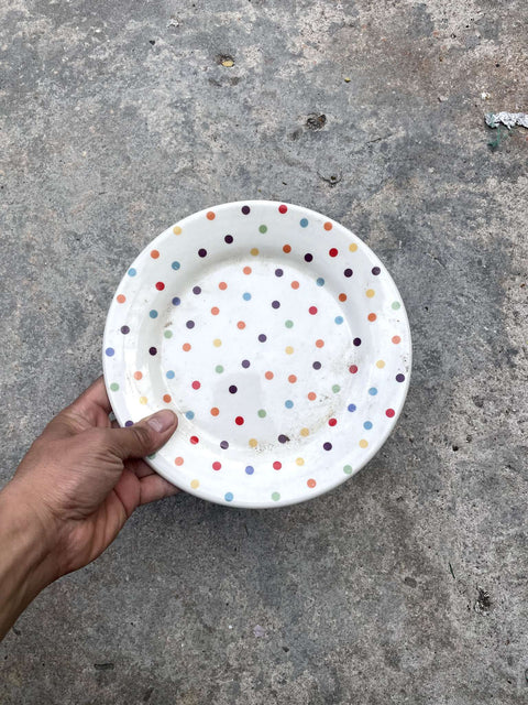 Colorful Polka Dot Fish Eddy Plate