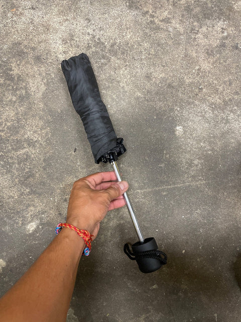 Compact Black Travel Umbrella