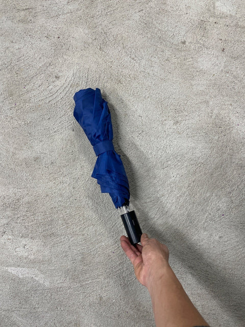 Compact Blue Travel Umbrella
