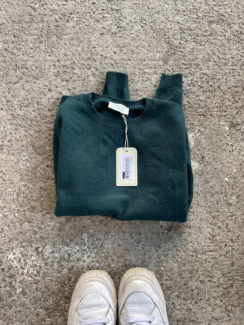 Brand New Compagnia del Cachemire Green Sweater, Sz 42