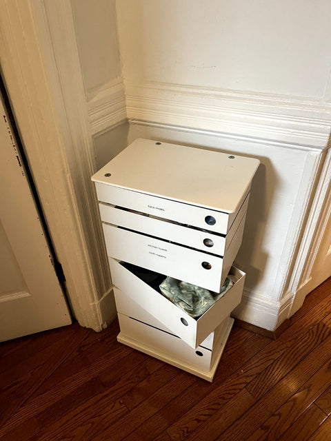 Cool 5-Drawer Pivot Metal Storage Cabinet, W15xD10xH29"