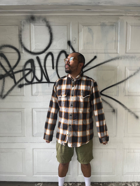 Cool Filson Plaid Flannel Shirt, Size L