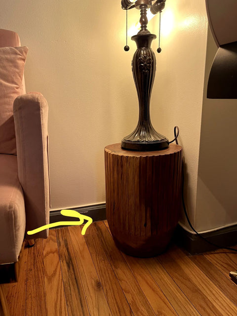 Cool Rustic Wooden Accent Table, H16xW12"