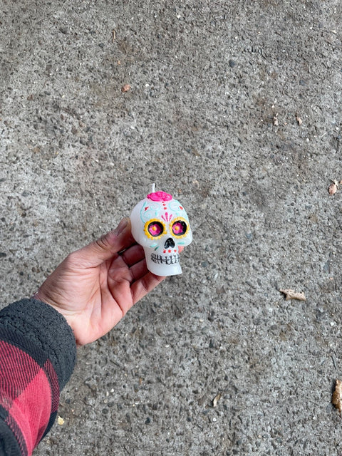 Cool Sugar Skull Candle!