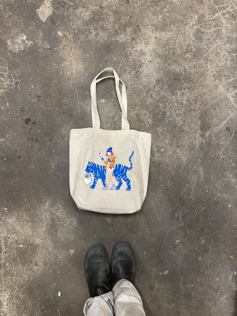 Cool Tiger Rider Tote Bag