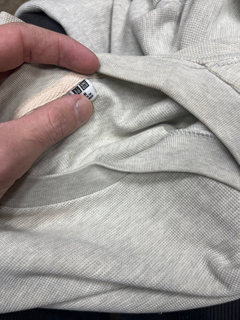 Cool Uniqlo Light Gray Pocket Tee, Size M