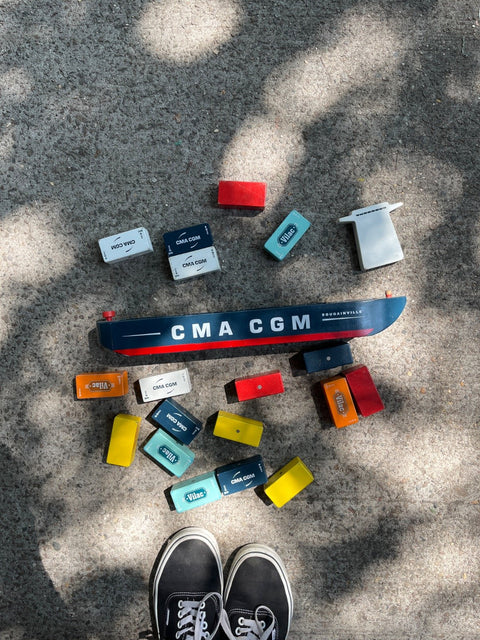 Cool Wooden Cargo Ship Toy
