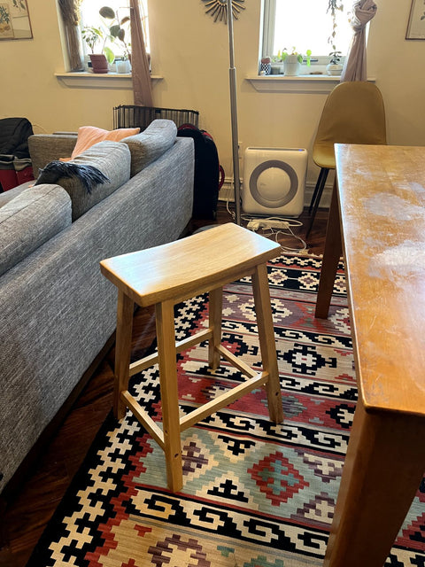 Cool Wooden Stool, H24"
