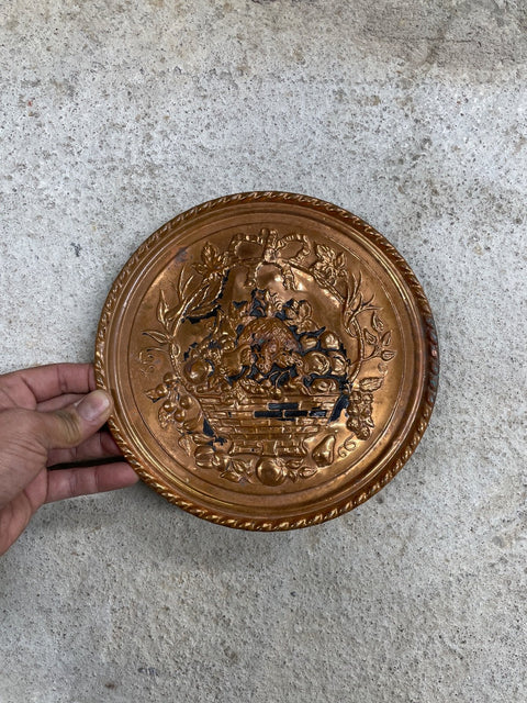 Copper Embossed Decor Plate