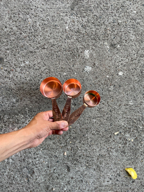 Copper Measuring Cups Set