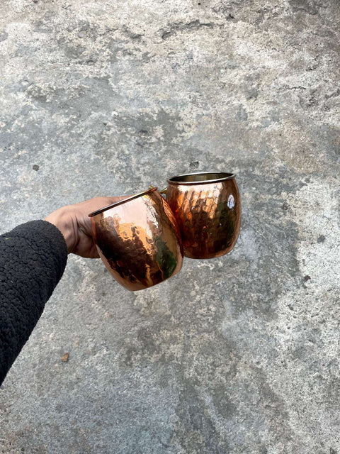 Copper Mugs Set