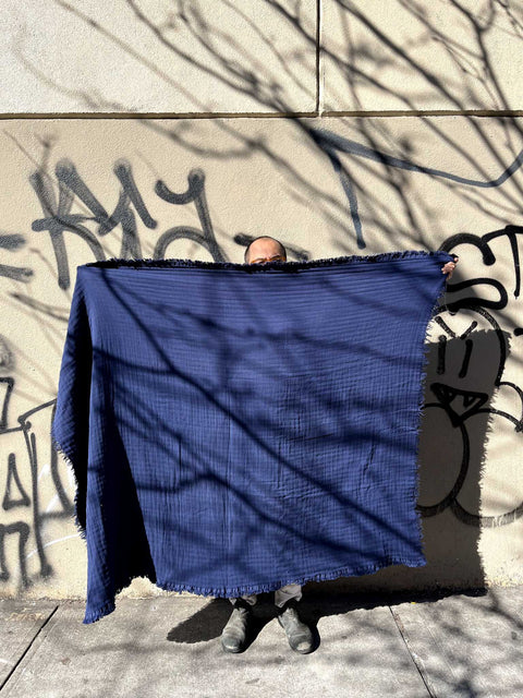 Cozy Blue Blanket, 130x180cm