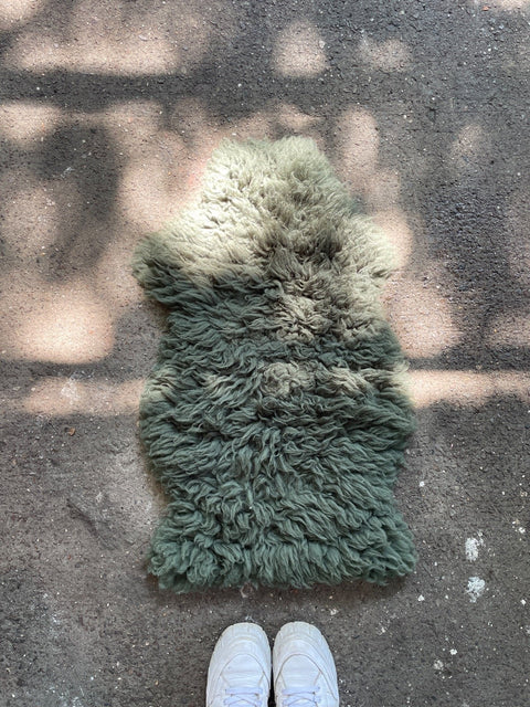 Cozy Green Sheepskin Rug