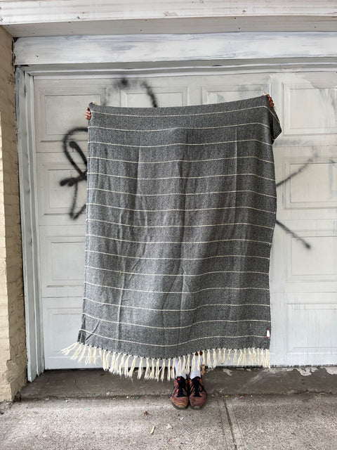 Cozy Opal House Striped Fringed Throw