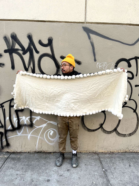 Cozy Pom-Pom Throw Blanket