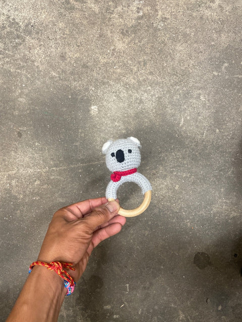 Crocheted Koala Baby Rattle