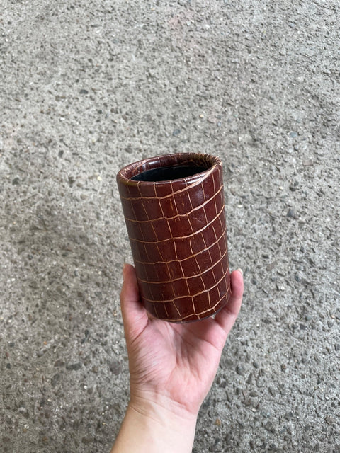 Crocodile Faux Leather Container