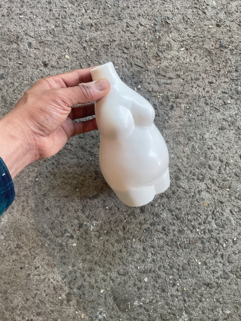 Curvy White Female Form Vase