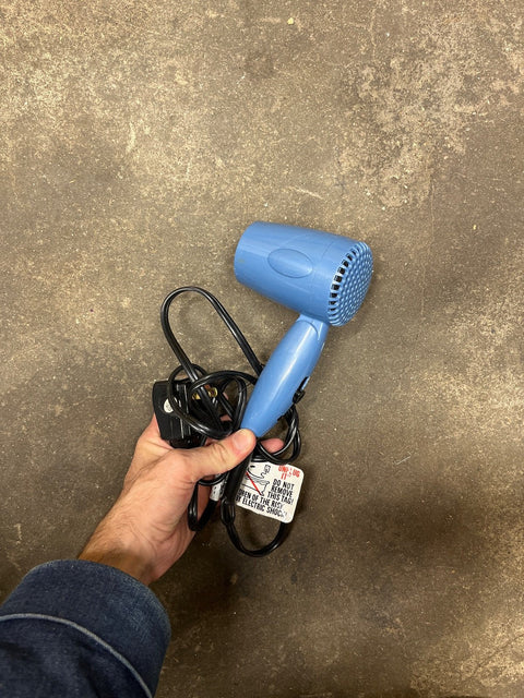 Cute Blue Foldable Travel Hairdryer