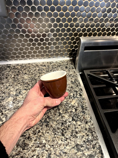 Cute Hall Brown Custard Cup