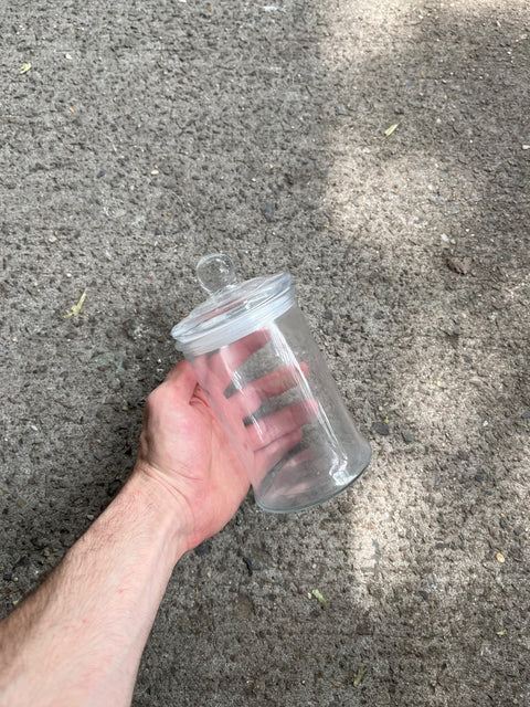 Cute Little Glass Candy Jar