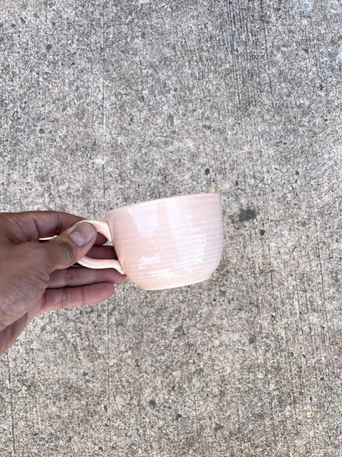 Cute Pink Glazed Coffee Mug