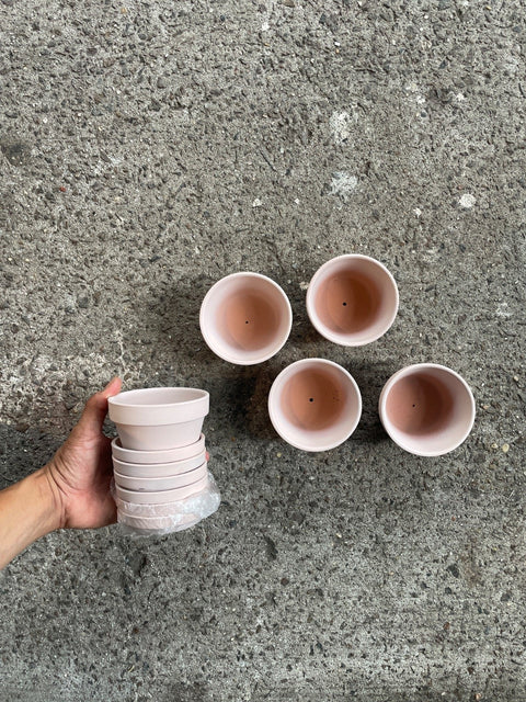Cute Pink Terracotta Pots