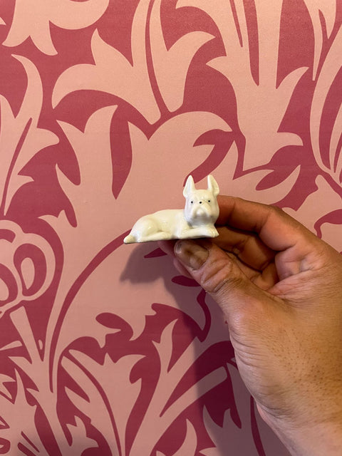 Cute Porcelain Dog Figurine