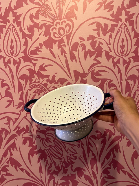 Cute White Enamelware Colander