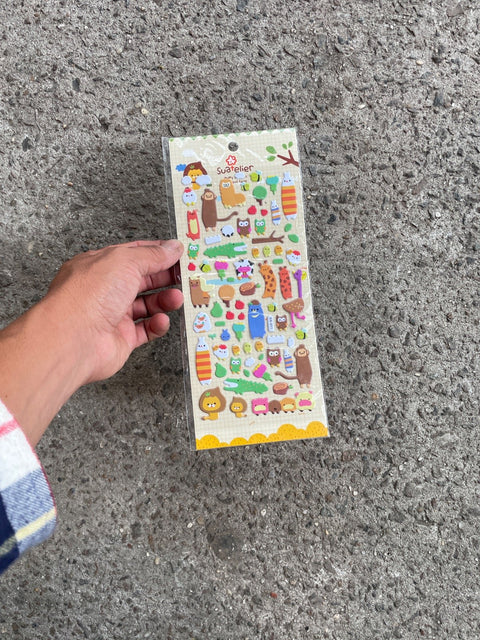 Cutest Animal Puffy Sticker Sheet