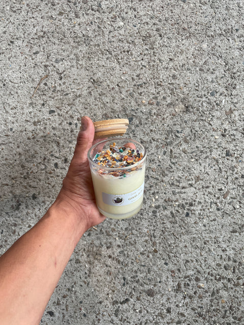 Good Juju Candle with Crystals