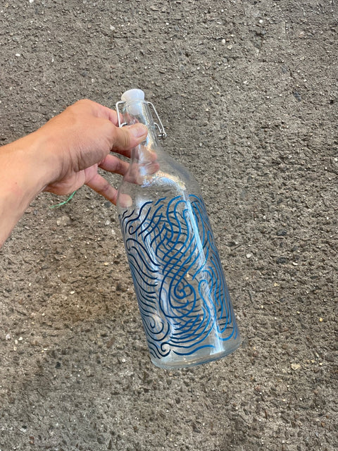 Decorative Glass Water Bottle