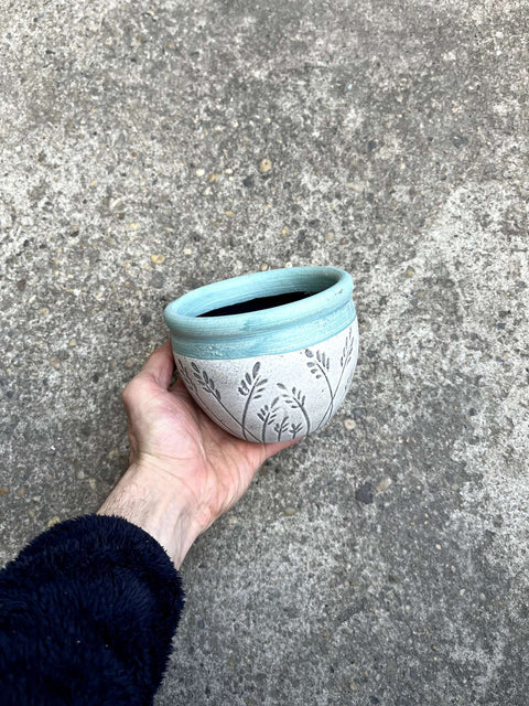 Decorative Plant Pot With A Hole For Drainage