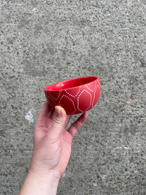 Decorative Threshold Red Bowl