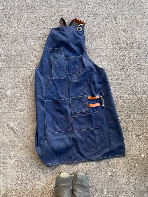 Denim Apron With Pockets