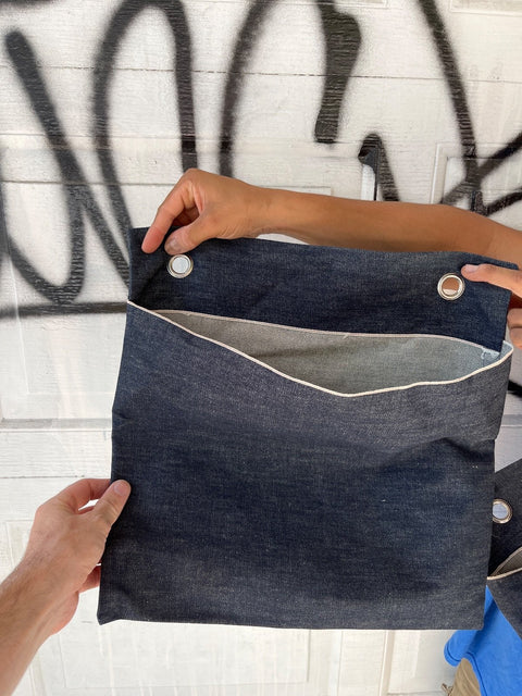 Denim Wall Organizer Set, 16x15