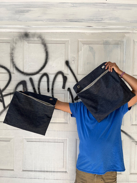 Denim Wall Organizer Set, 16x15