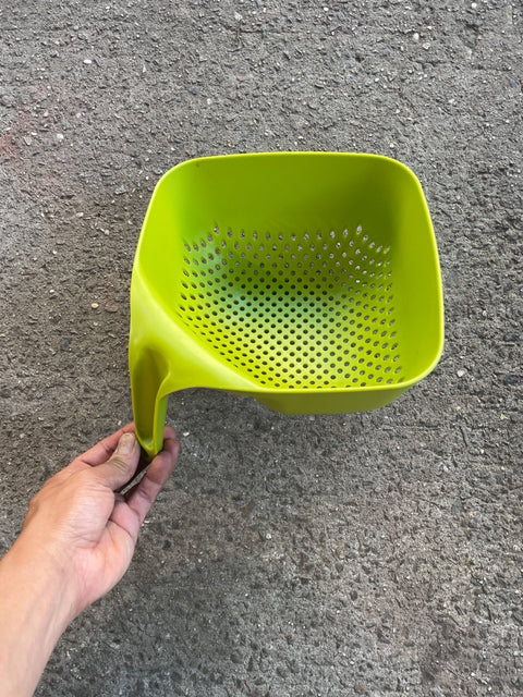 Designer-y Bright Green Colander