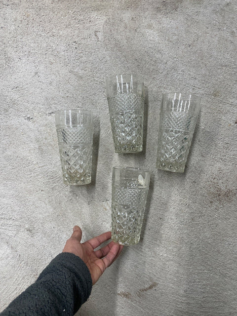 Diamond Cut Drinking Glasses