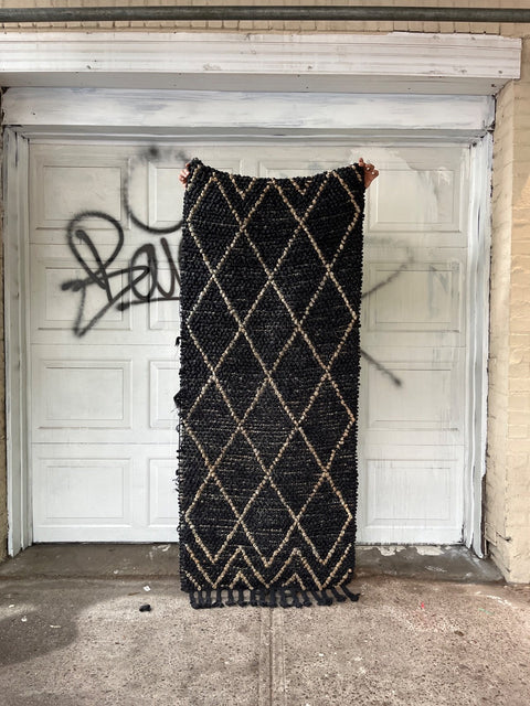 Diamond Jute Area Rug, 30x80"