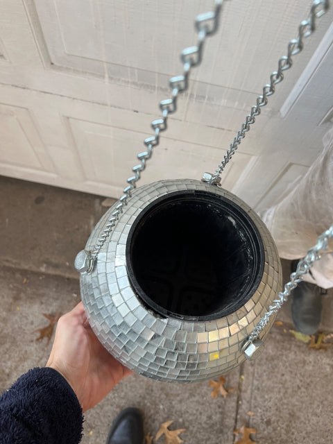 Disco Ball Hanging Planter!