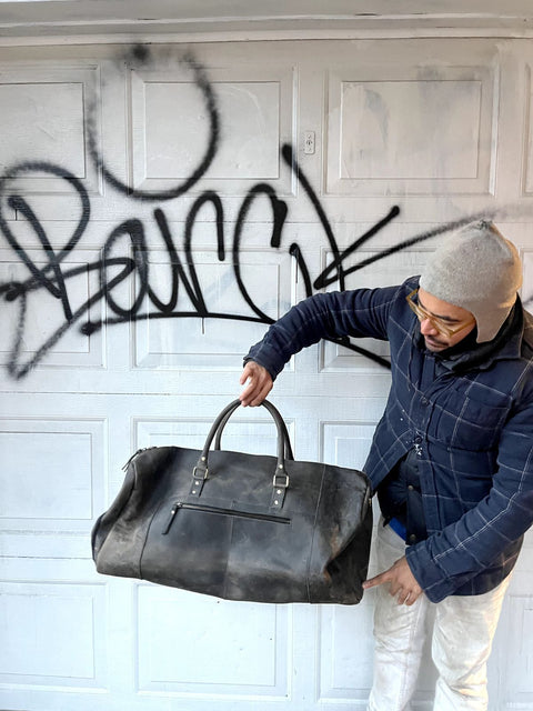 Dope Komalc Leather Travel Duffel, Comes With Brand New Strap Too