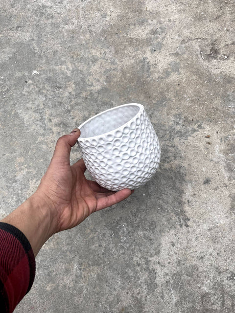 Dotted White Planter