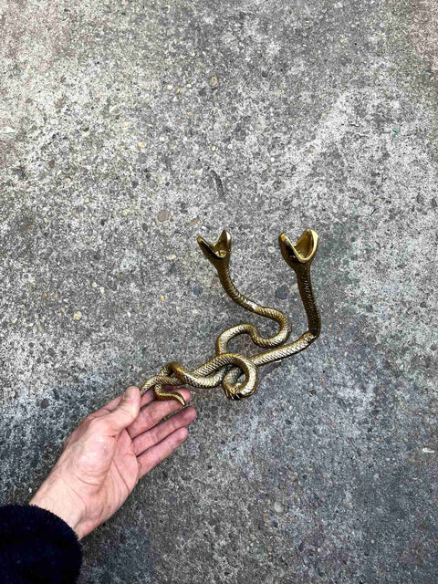 Double Snake Taper Candles Holder